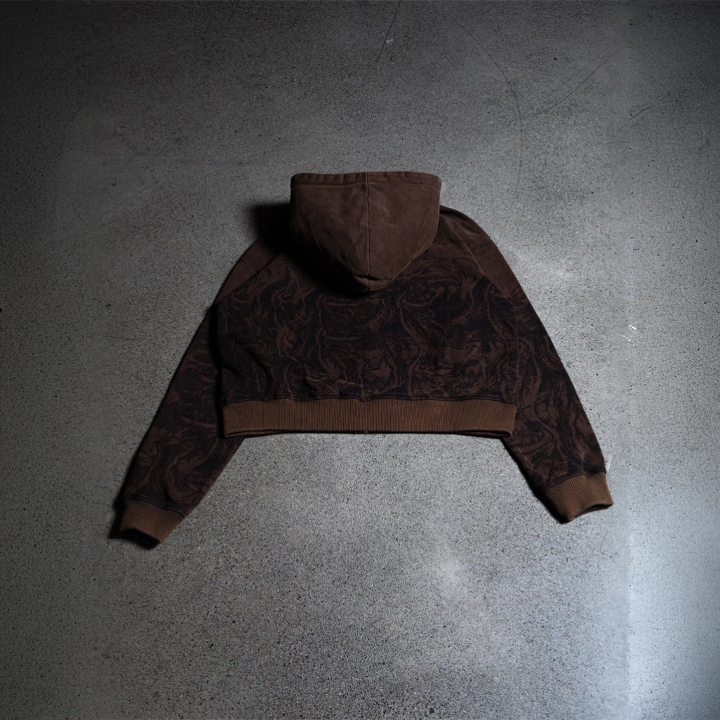 "PEACE OF MIND " ZIP UP (MOCHA BROWN)