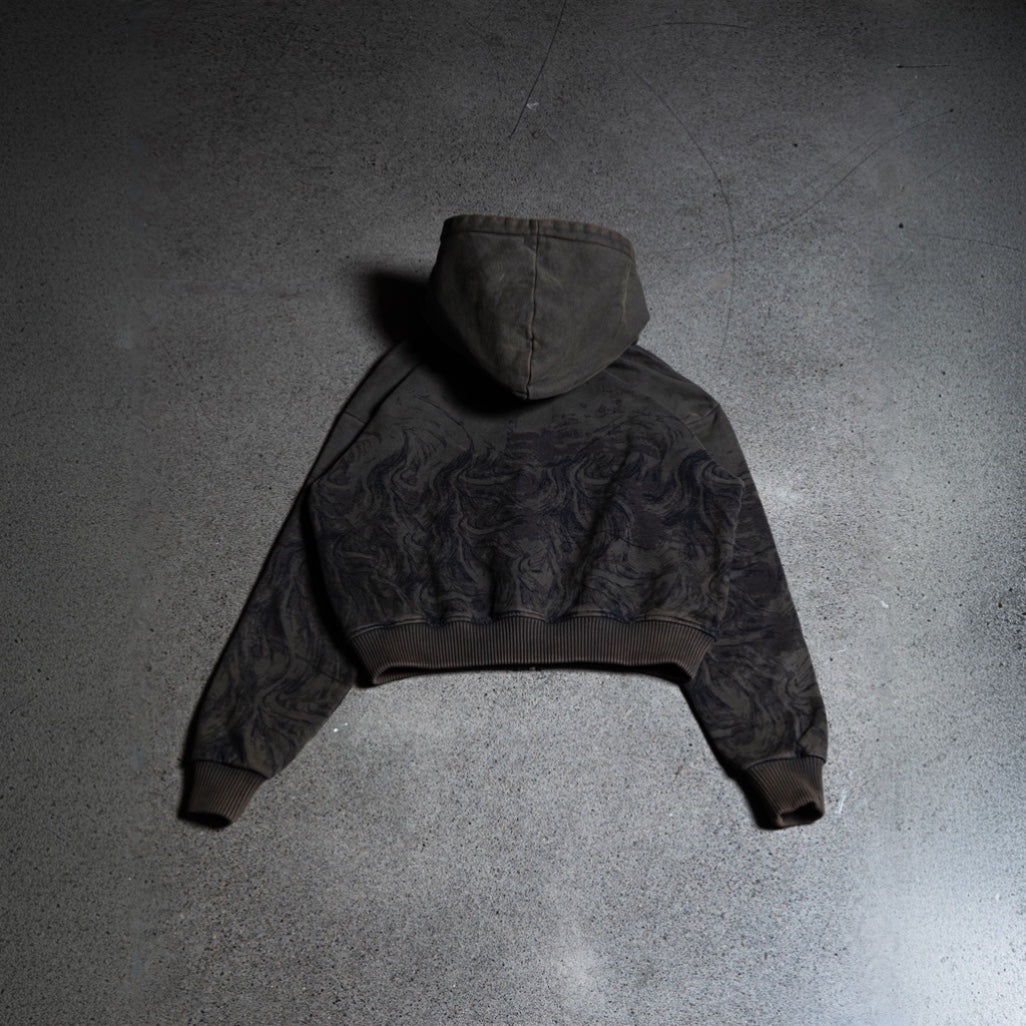 "PEACE OF MIND" ZIP UP (OLIVE GRAY)